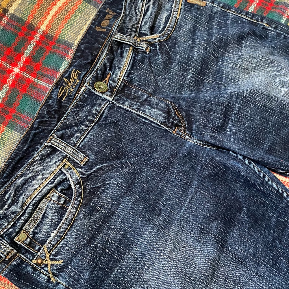Silver Jeans Toni Midrise Bootcut dark blue jeans 36x31